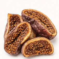 Freeze-dried fig pieces.