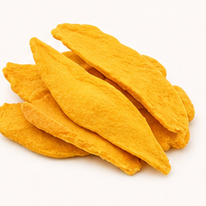 Freeze-dried mango slices.