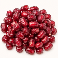 Freeze-dried pomegranate seeds.