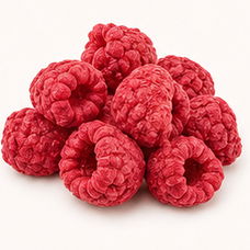 Freeze-dried raspberries.